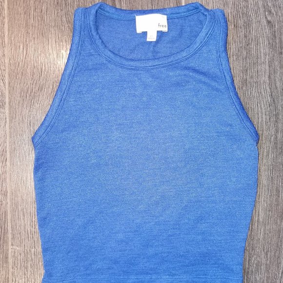 Wilfred Free Cropped Knit Top *BLUE* - Picture 2 of 3